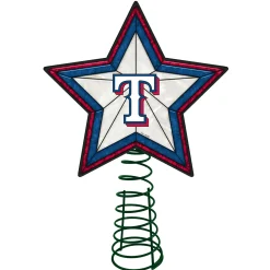 The Memory Company Stars-10" Lighted Red And Blue Star Mlb Texas Rangers Christmas Tree Topper