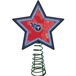The Memory Company Stars-10" Lighted Red And Blue Star Nfl Tennessee Titans Christmas Tree Topper
