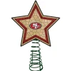 The Memory Company Stars-10" Lighted Red And Gold Mosaic Style Star Nfl San Francisco 49Ers Christmas Tree Topper