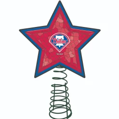 The Memory Company Stars-10" Lighted Red And Green Star Mlb Philadelphia Phillies Mosaic Christmas Tree Topper