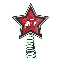 The Memory Company Stars-10" Lighted Red And White Star Ncaa Utah Utes Christmas Tree Topper