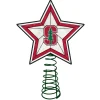 The Memory Company Stars-10" Lighted Red And White Star Ncaa Stanford Cardinal Christmas Tree Topper