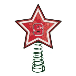 The Memory Company Stars-10" Lighted Red And White Star Ncaa Nc State Wolfpack Christmas Tree Topper