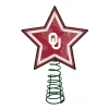 The Memory Company Stars-10" Lighted Red And White Star Ncaa Oklahoma Sooners Christmas Tree Topper