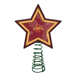 The Memory Company Stars-10" Lighted Red And Yellow Star Ncaa Iowa State Cyclones Christmas Tree Topper