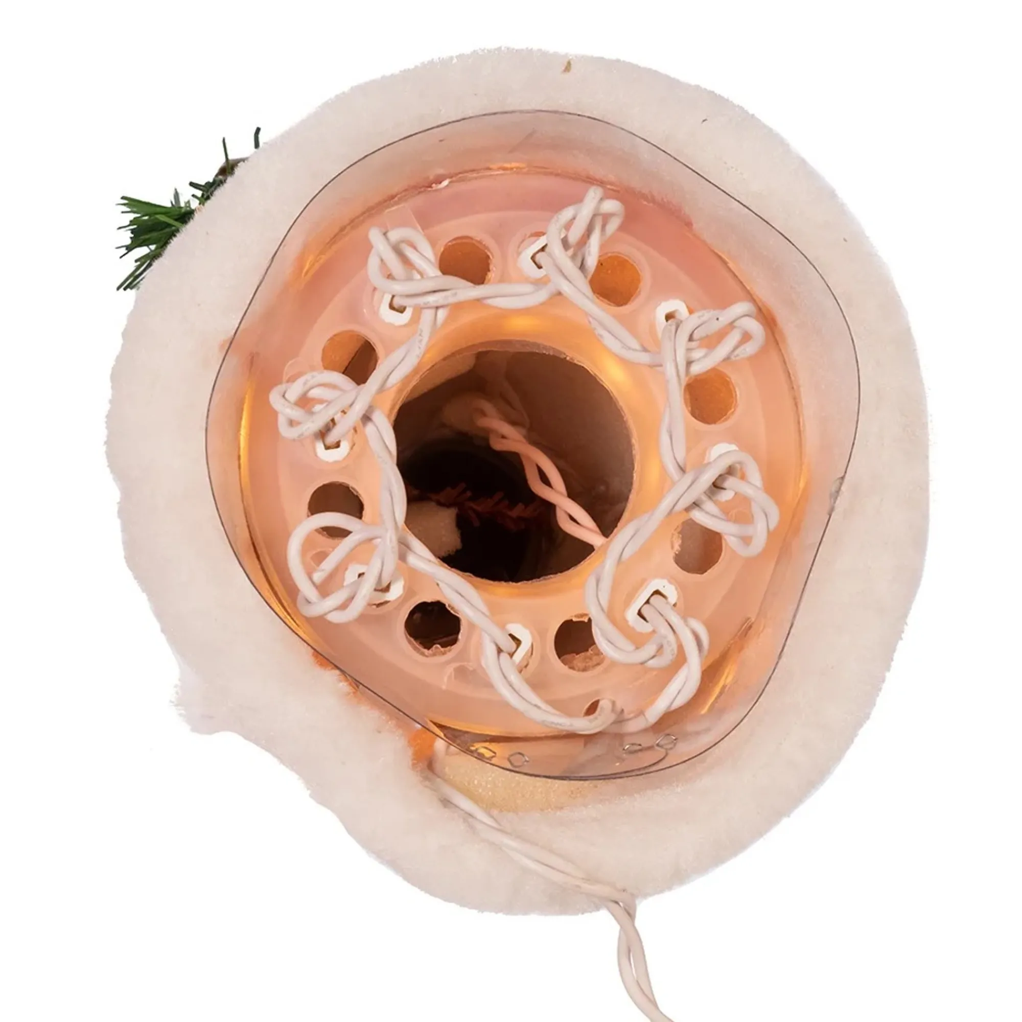 KSA Santa Claus-10.75" Lighted Red Santa Christmas Tree Topper, Ul Clear Lights