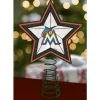 The Memory Company Stars-10" Lighted White And Black Star Mlb Miami Marlins Christmas Tree Topper