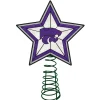 The Memory Company Stars-10" Lighted White And Purple Star Ncaa Kansas State Wildcats Christmas Tree Topper