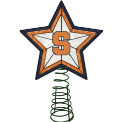 The Memory Company Stars-10" Lighted White Star Ncaa Syracuse Orange Christmas Tree Topper