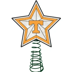 The Memory Company Stars-10" Lighted Yellow And White Star Ncaa Tennessee Volunteers Christmas Tree Topper