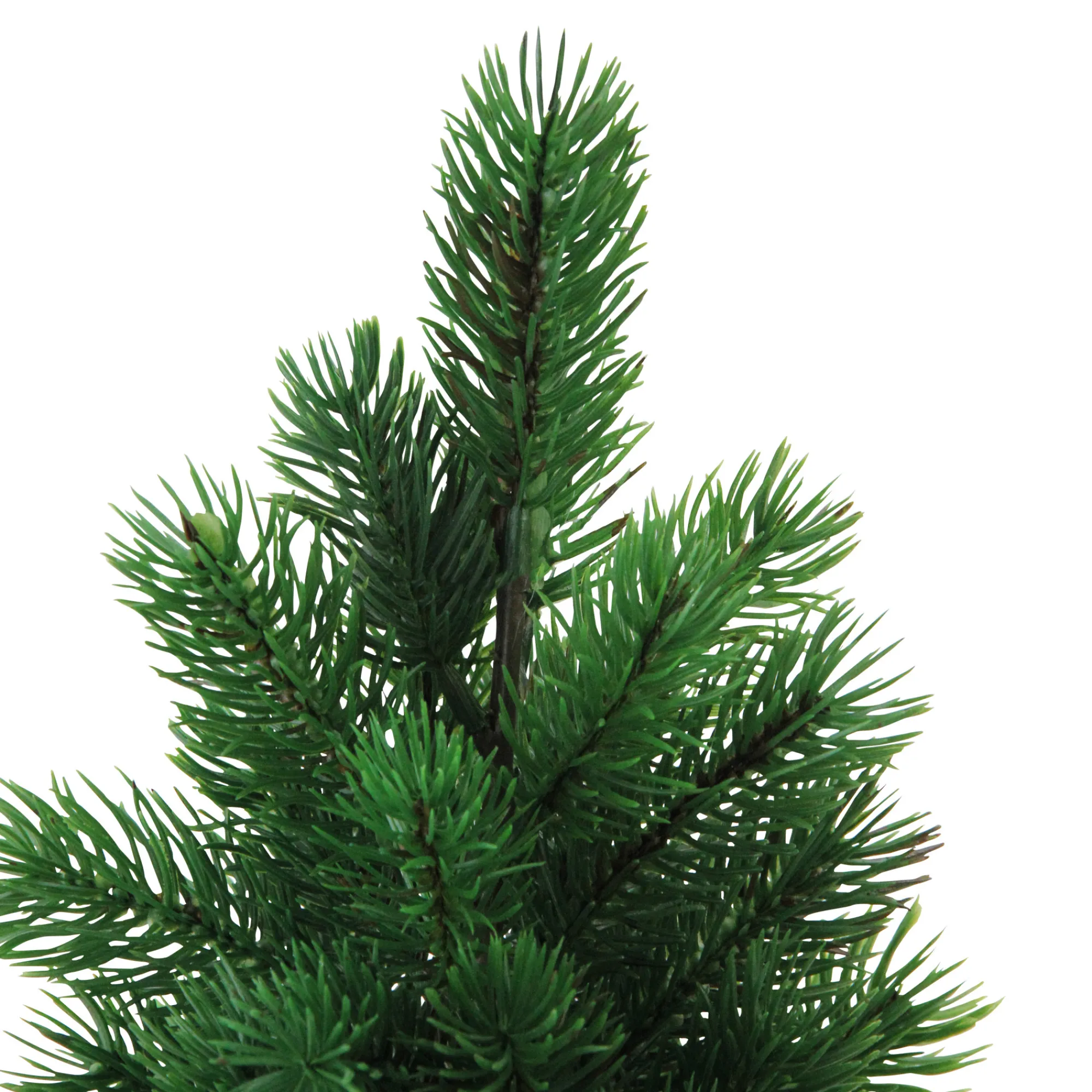 Northlight Unlit-11" Matte Finish Mini Pine Christmas Tree In Dark Coffee Brown Vase - Unlit
