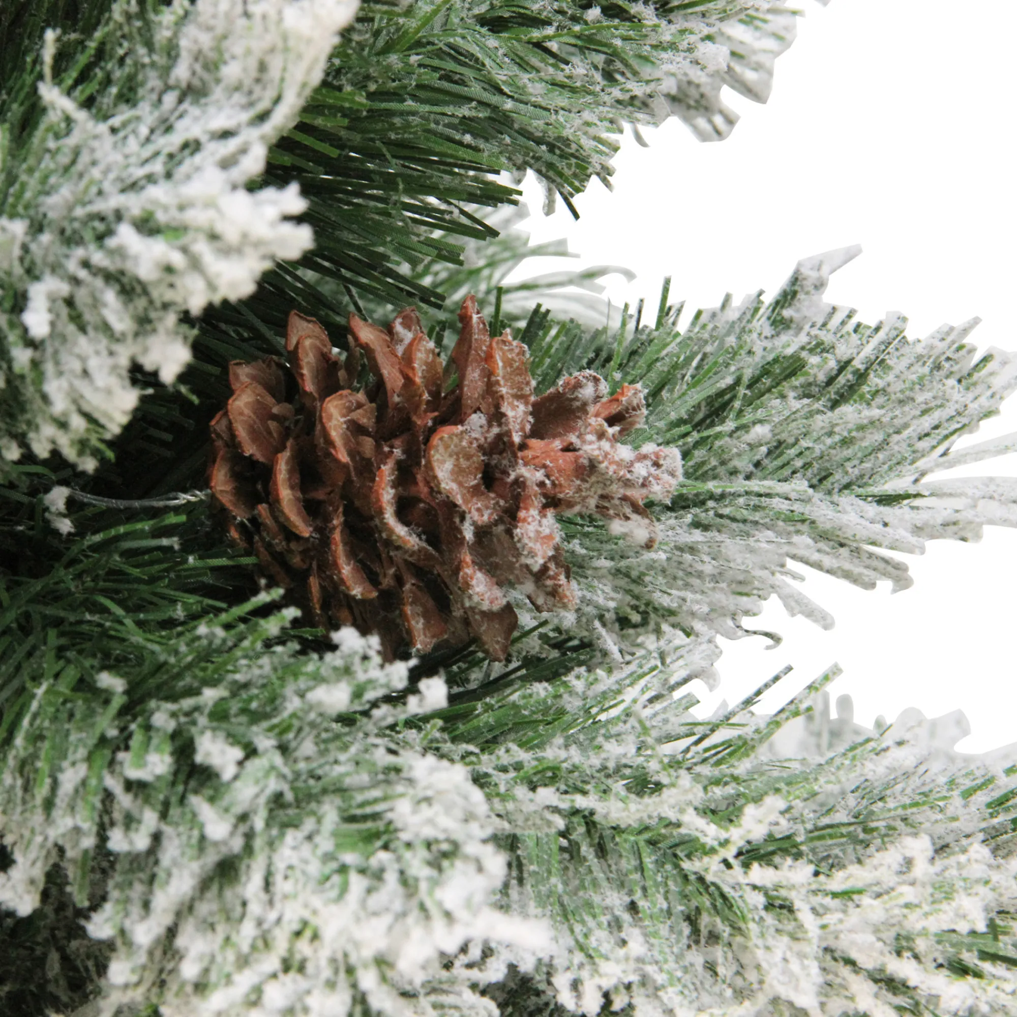 Northlight Unlit-6' Medium Flocked Angel Pine Artificial Christmas Tree - Unlit