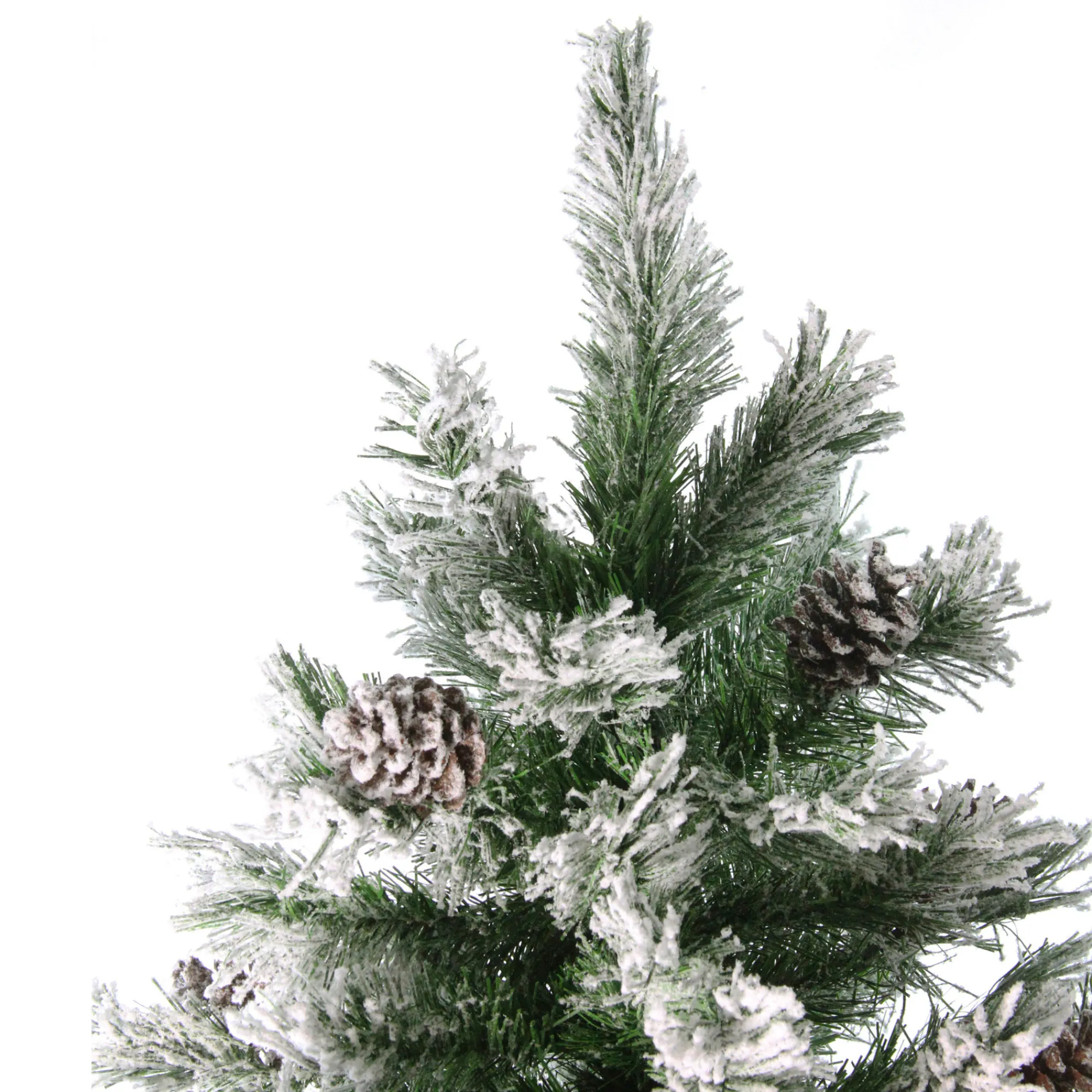 Northlight Unlit-6' Medium Flocked Angel Pine Artificial Christmas Tree - Unlit