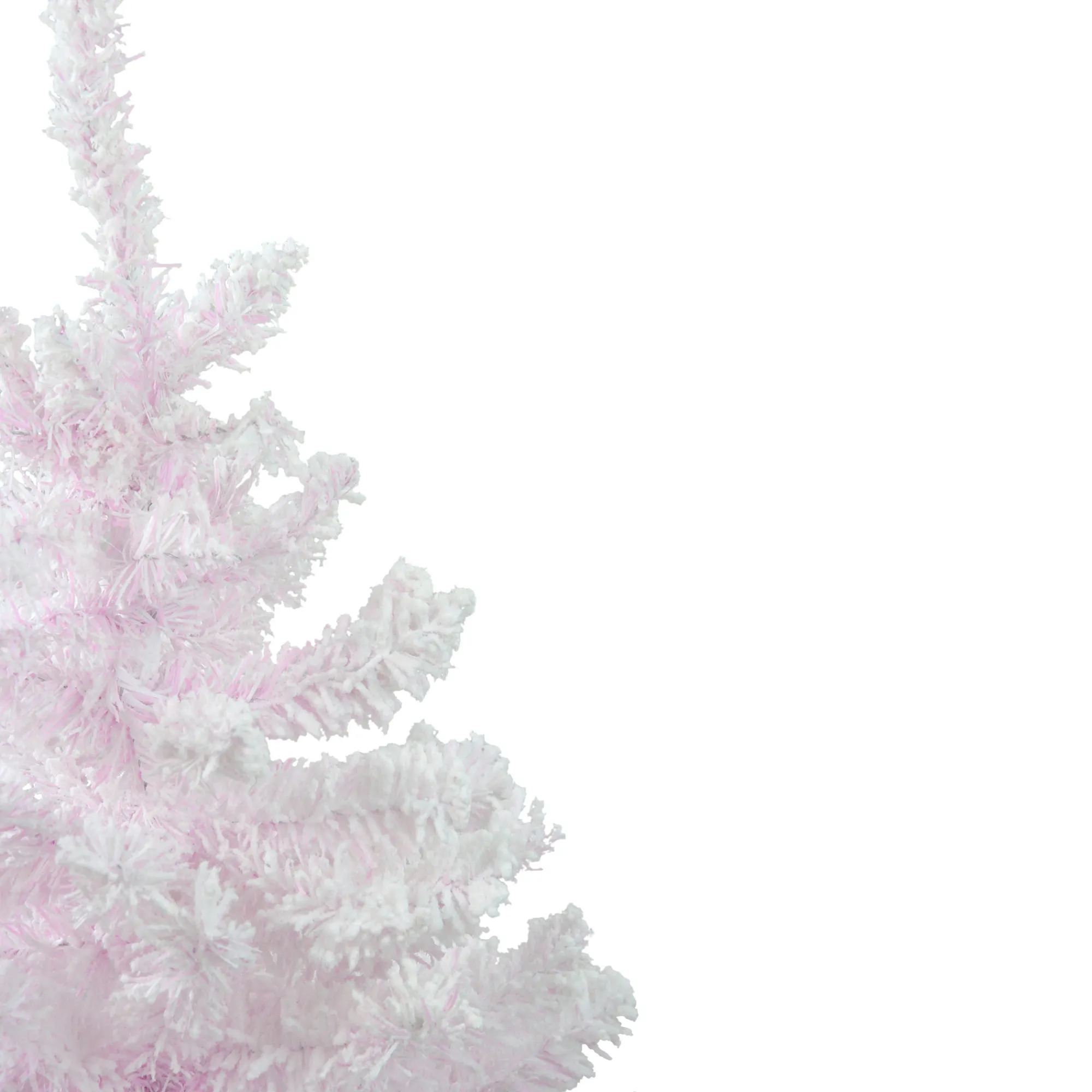 Northlight Unlit-3' Medium Flocked Madeline Pink Spruce Artificial Christmas Tree, Unlit