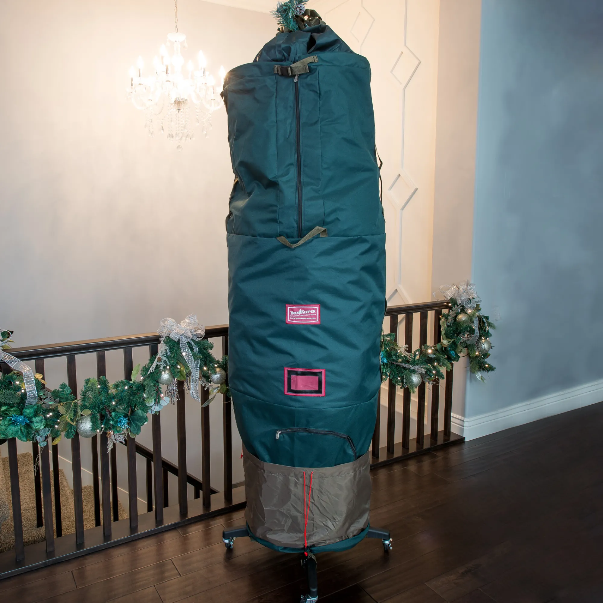 Northlight Tree Storage-89" Medium Green Upright Christmas Tree Protective Storage Bag - For Artificial Trees