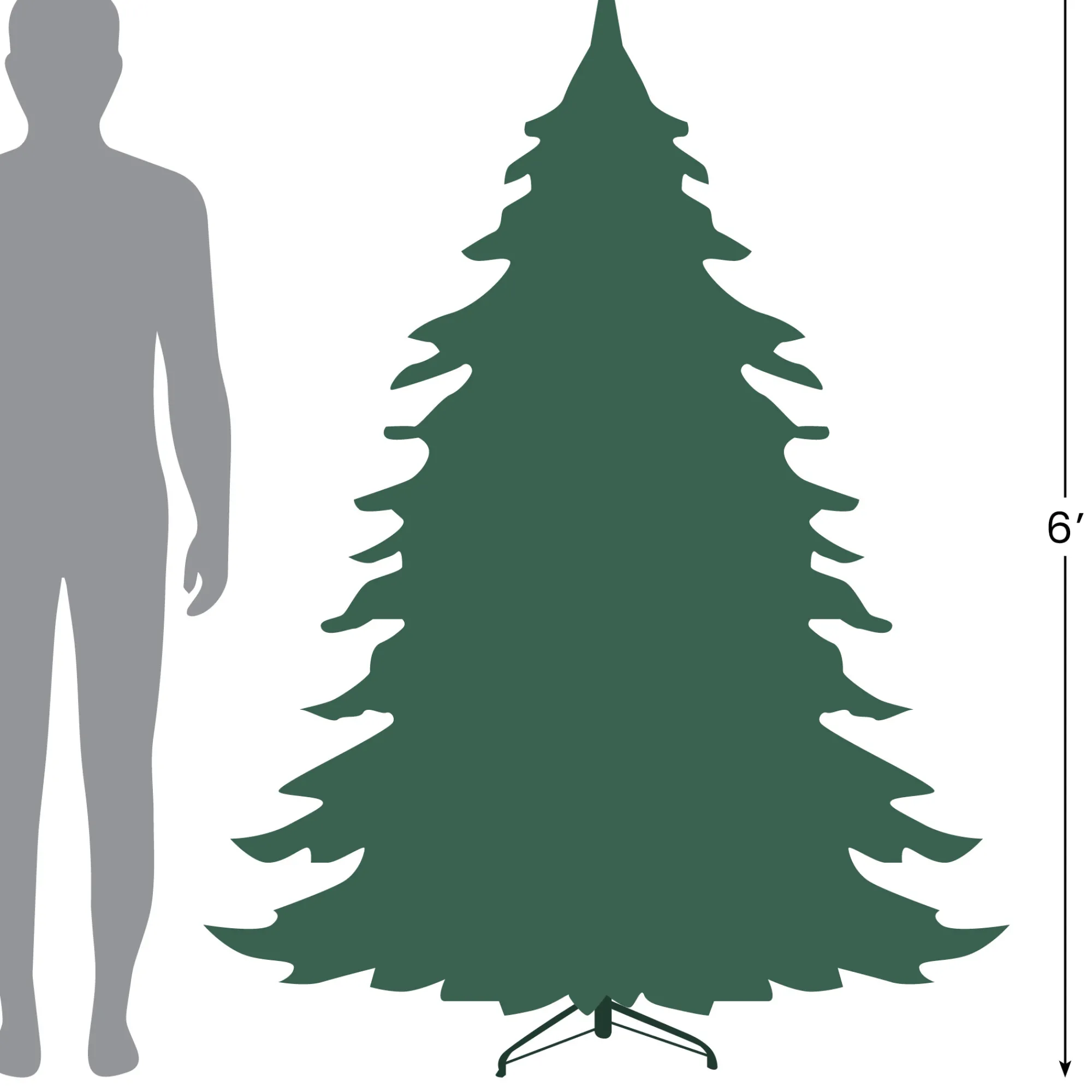 Northlight Unlit-6' Medium Mixed Classic Pine Artificial Christmas Tree, Unlit