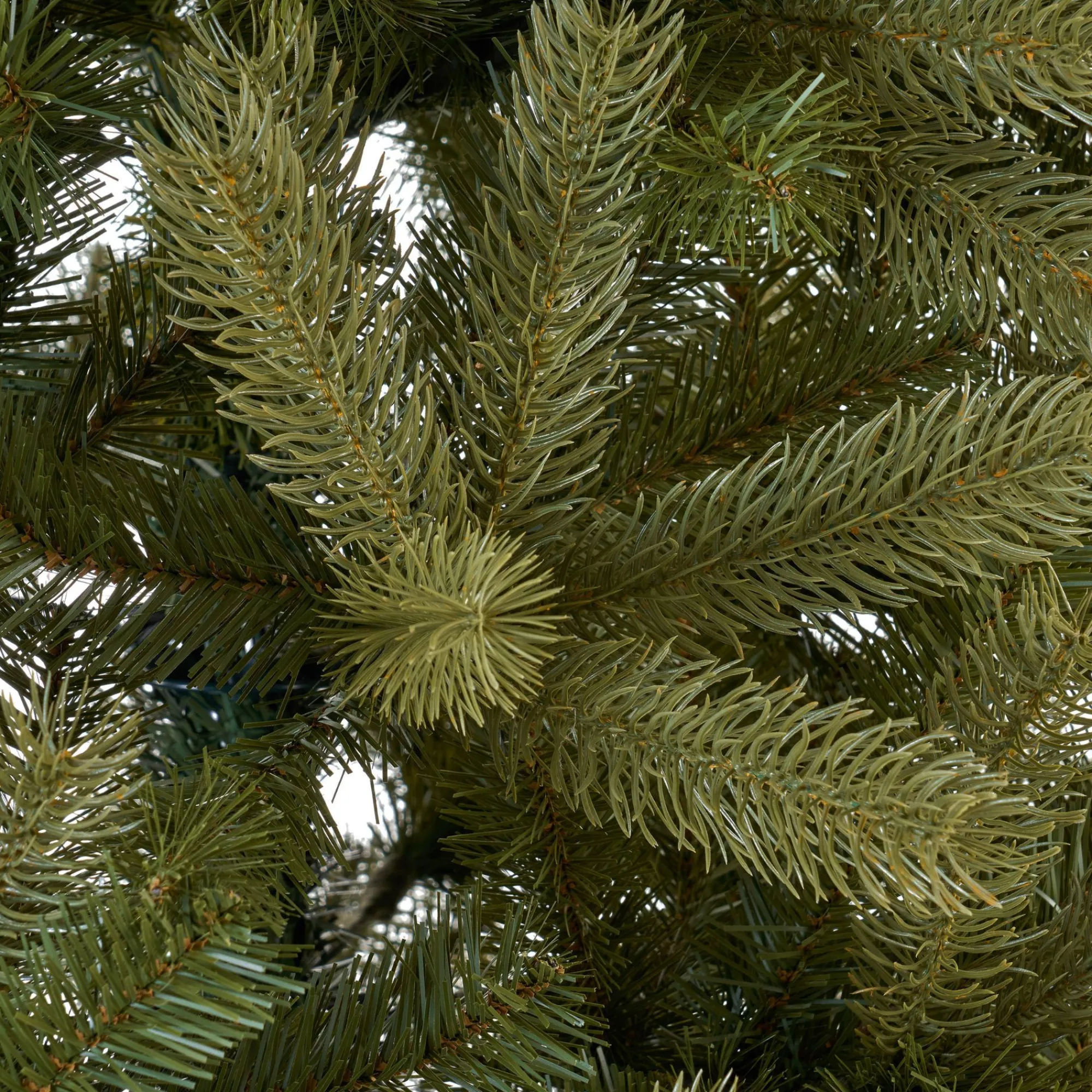 Contemporary Home Living Unlit-7.5' Medium Mixed Spruce Hinged Artificial Christmas Tree - Unlit