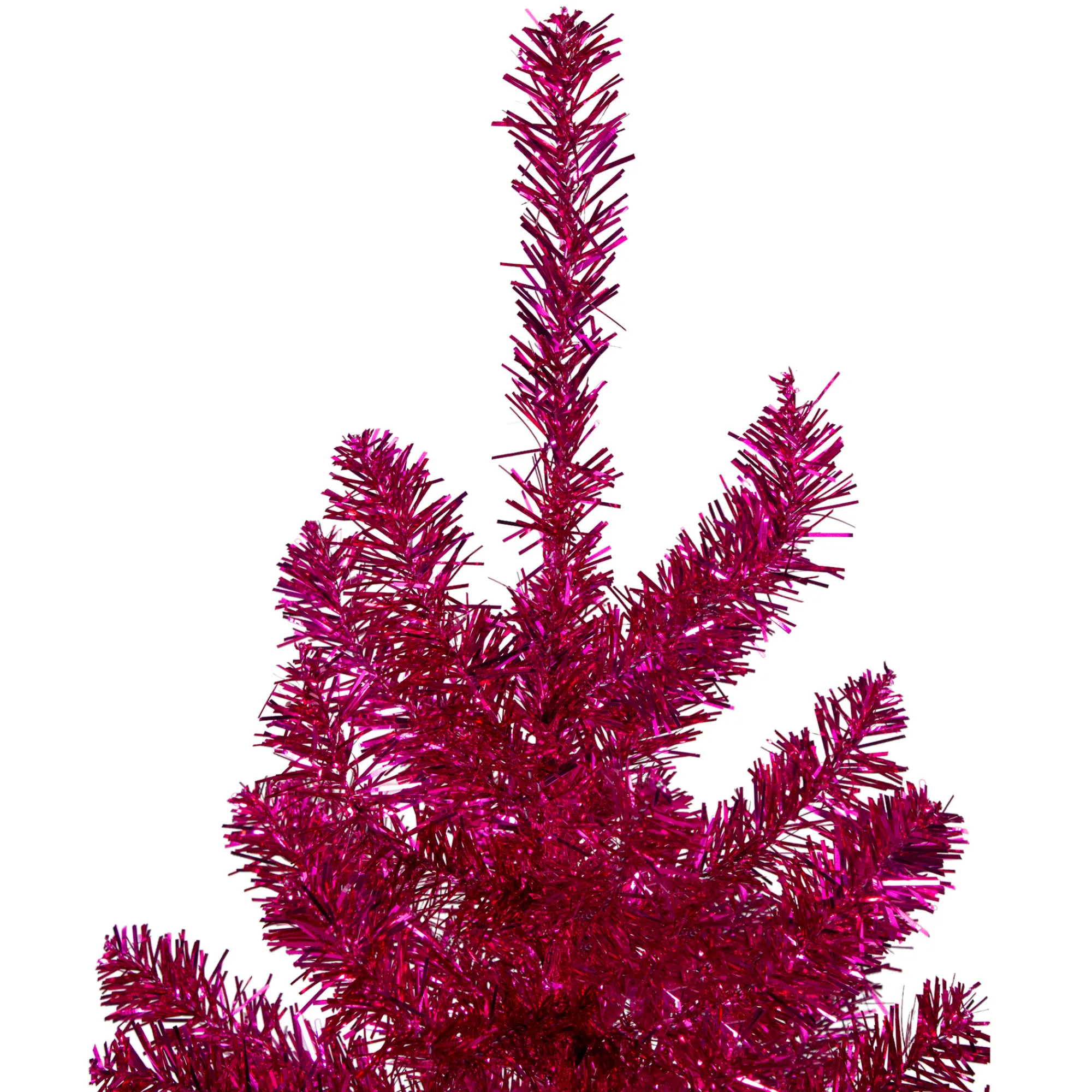Northlight Unlit-6' Metallic Pink Tinsel Artificial Christmas Tree - Unlit