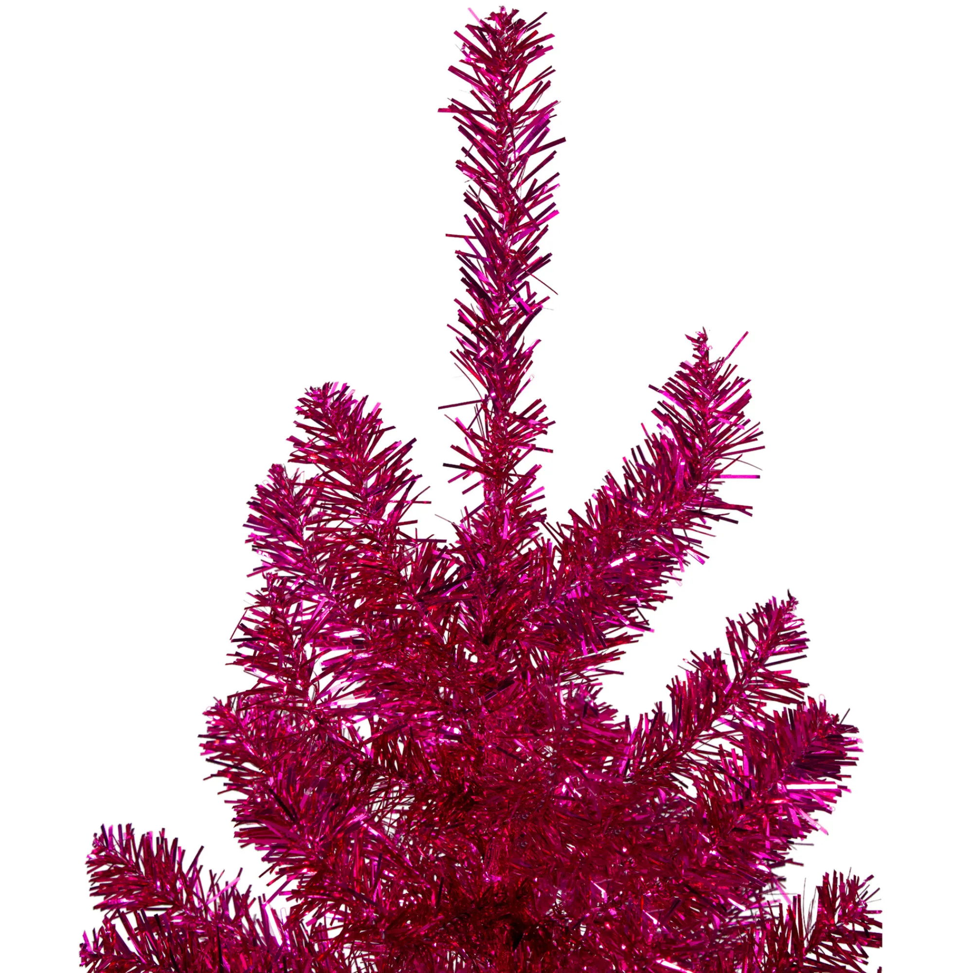 Northlight Unlit-9' Metallic Pink Tinsel Artificial Christmas Tree - Unlit