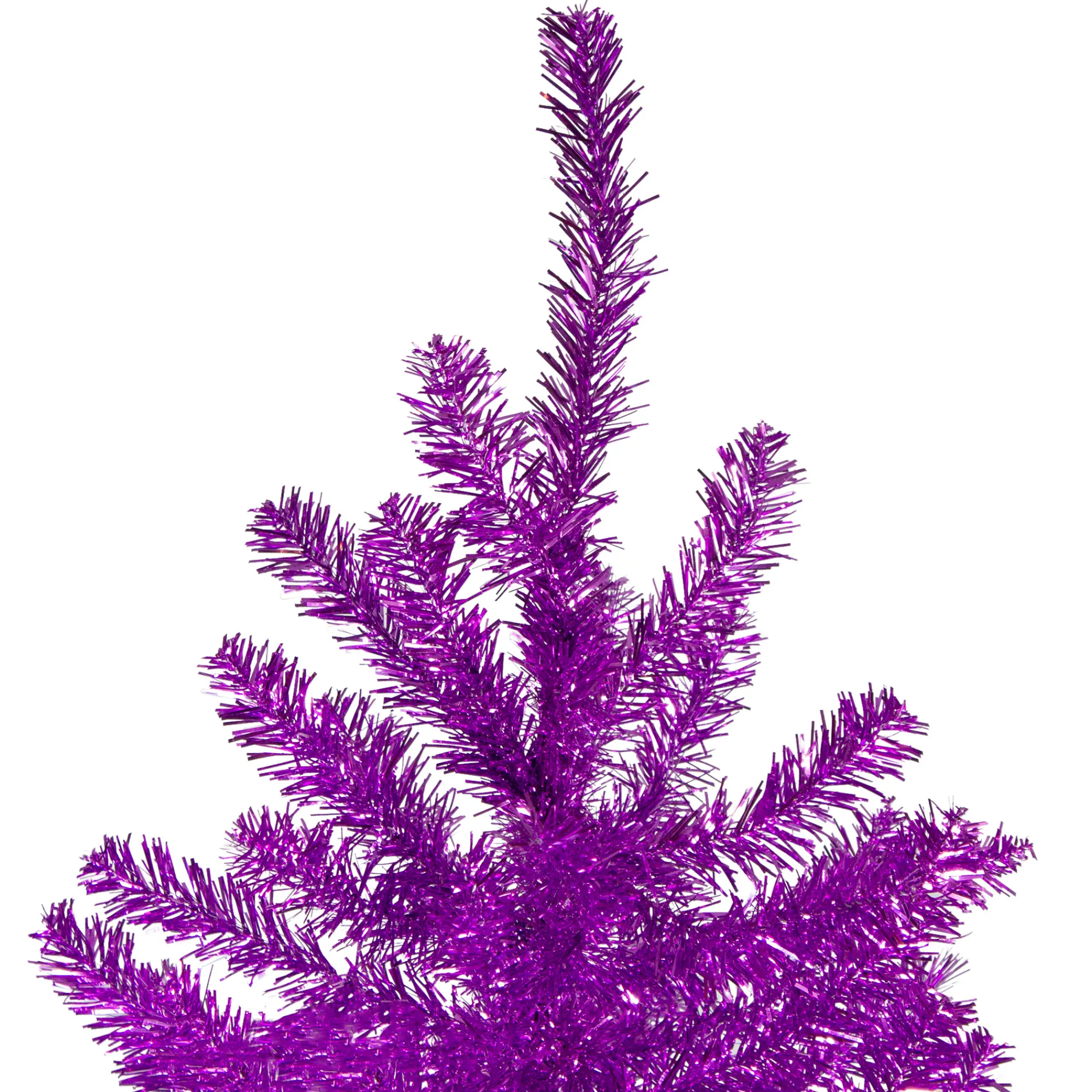Northlight Unlit-6' Metallic Purple Tinsel Artificial Christmas Tree - Unlit