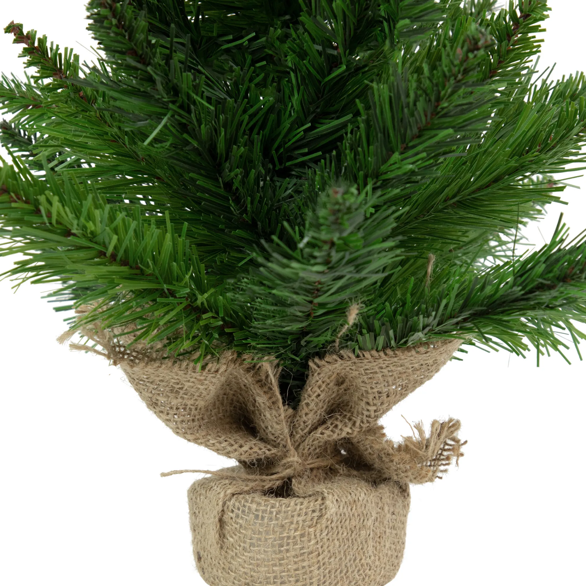 Northlight Unlit-18" Mini Balsam Pine Medium Artificial Christmas Tree In Burlap Base - Unlit