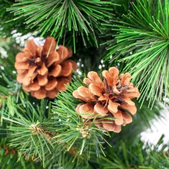 Northlight Unlit-39" Mixed Pine And Pine Cones Artificial Christmas Tree In Jute Base