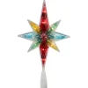 Northlight Stars-10.75" Multi Colored Faceted Star Of Bethlehem Christmas Tree Topper- Clear Lights