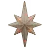 Sienna Stars-11" Multi-Color Frosted Gold Colored Bethlehem Star Christmas Tree Topper Lights