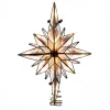 Kurt Adler Stars-10" Multi-Point Star Of Bethlehem Glass Gem Christmas Tree Topper, Clear Lights