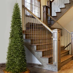 CC Christmas Decor Unlit-10' North Valley Spruce Pencil Slim Artificial Christmas Tree - Unlit