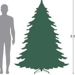 Northlight Unlit-6.5' Northern Pine Full Artificial Christmas Tree, Unlit