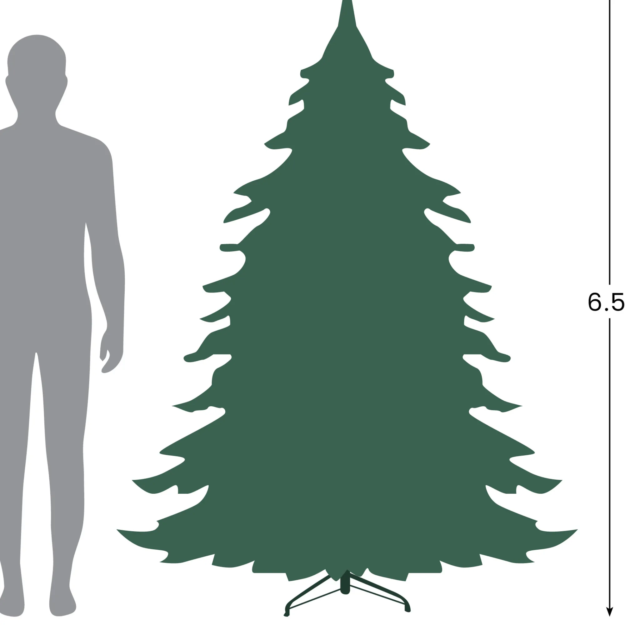 Northlight Unlit-6.5' Northern Pine Full Artificial Christmas Tree, Unlit