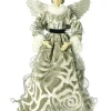 Raz Angels-19" Olive Green Glittered Angel Christmas Tree Topper