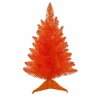 KSA Unlit-1.5' Orange Mini Artificial Christmas Tree, Unlit