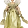 Melrose Angels-18" Pale Green And Brown Angel Tree Topper - Unlit
