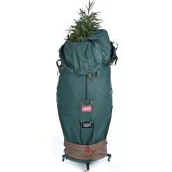 Tree Keeper Tree Storage-80" Pine Green Large Girth Upright Christmas Tree Storage Bag With Rolling Tree Stand