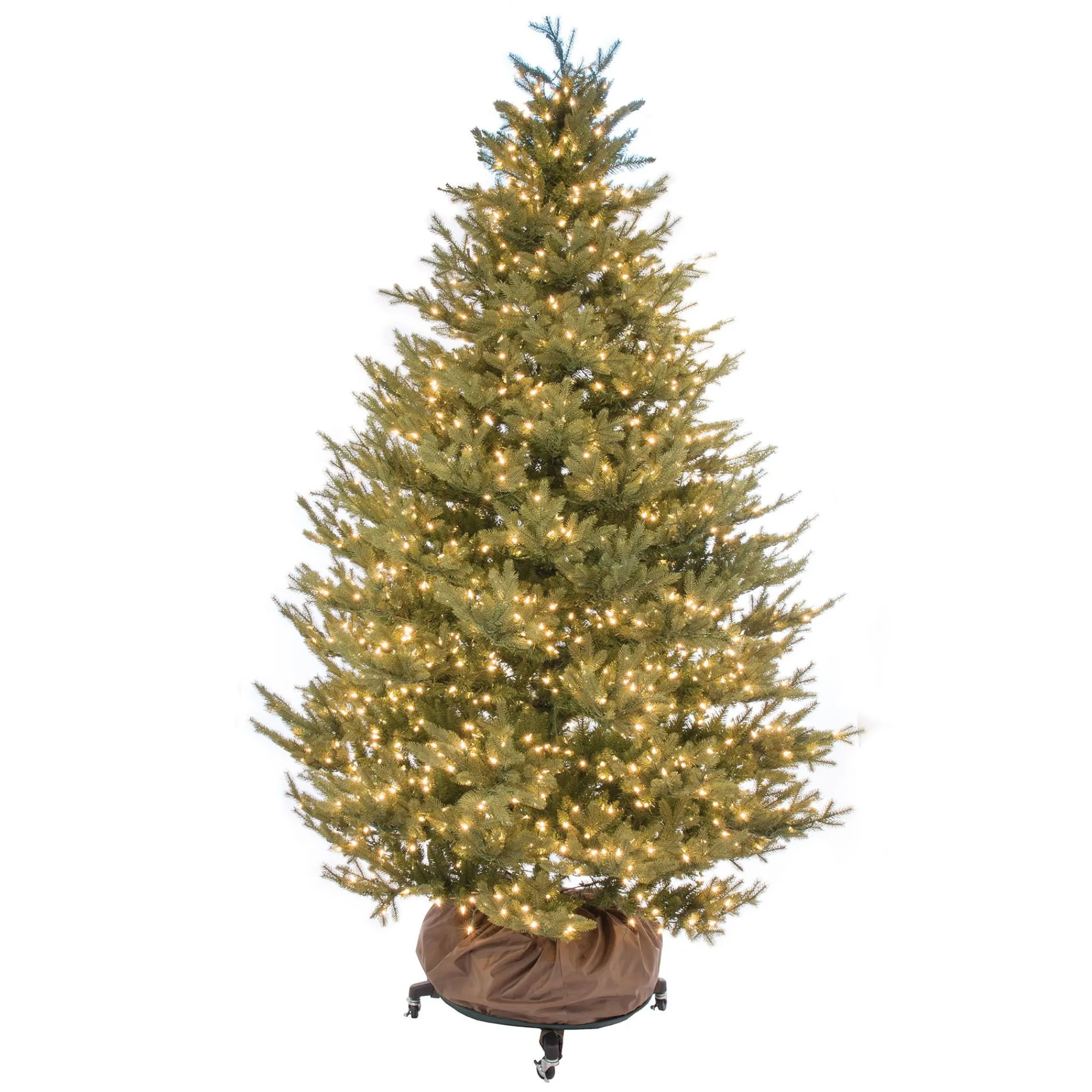 Tree Keeper Tree Storage-80" Pine Green Large Girth Upright Christmas Tree Storage Bag With Rolling Tree Stand