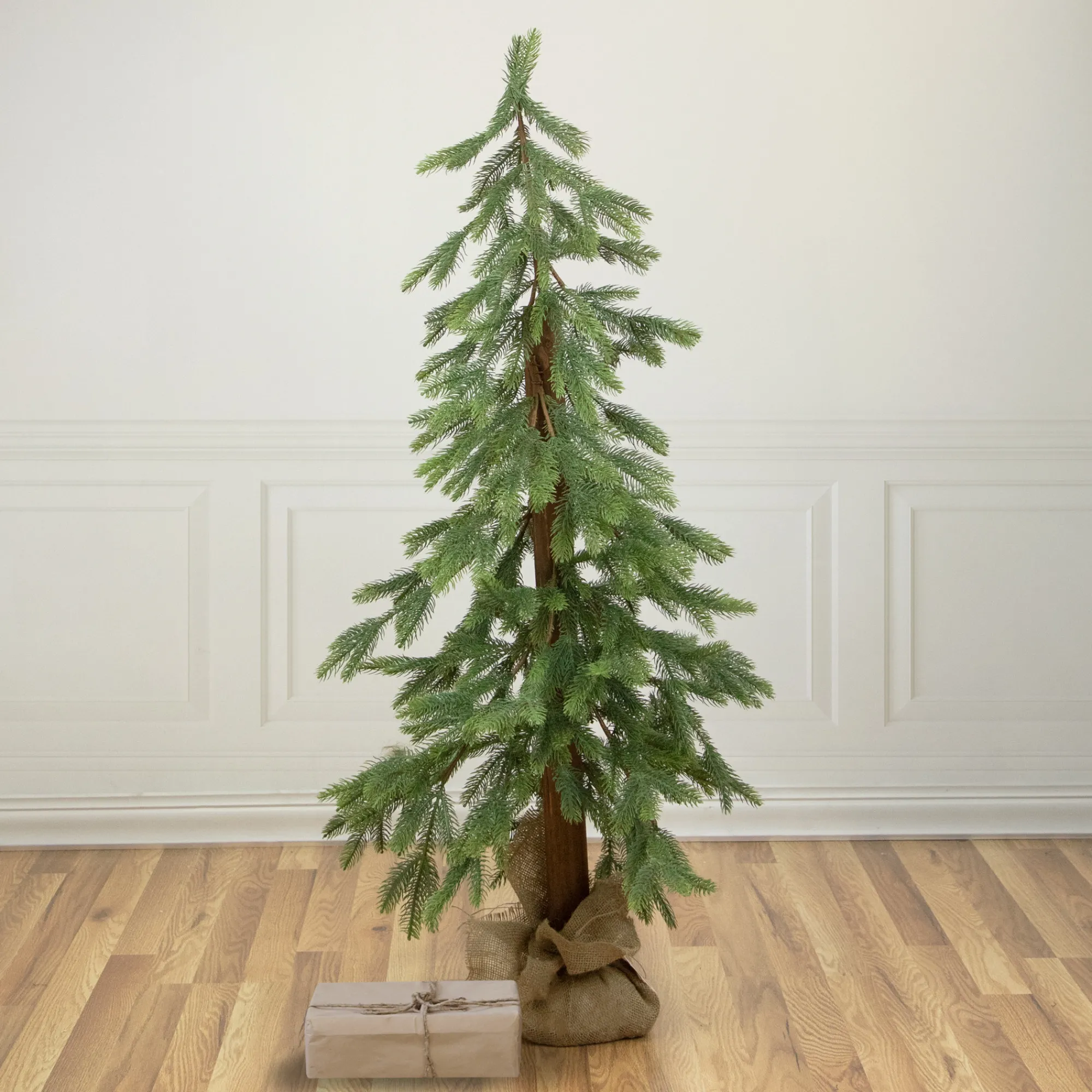 Northlight Unlit-47" Pine Tree With Jute Base Christmas Decoration