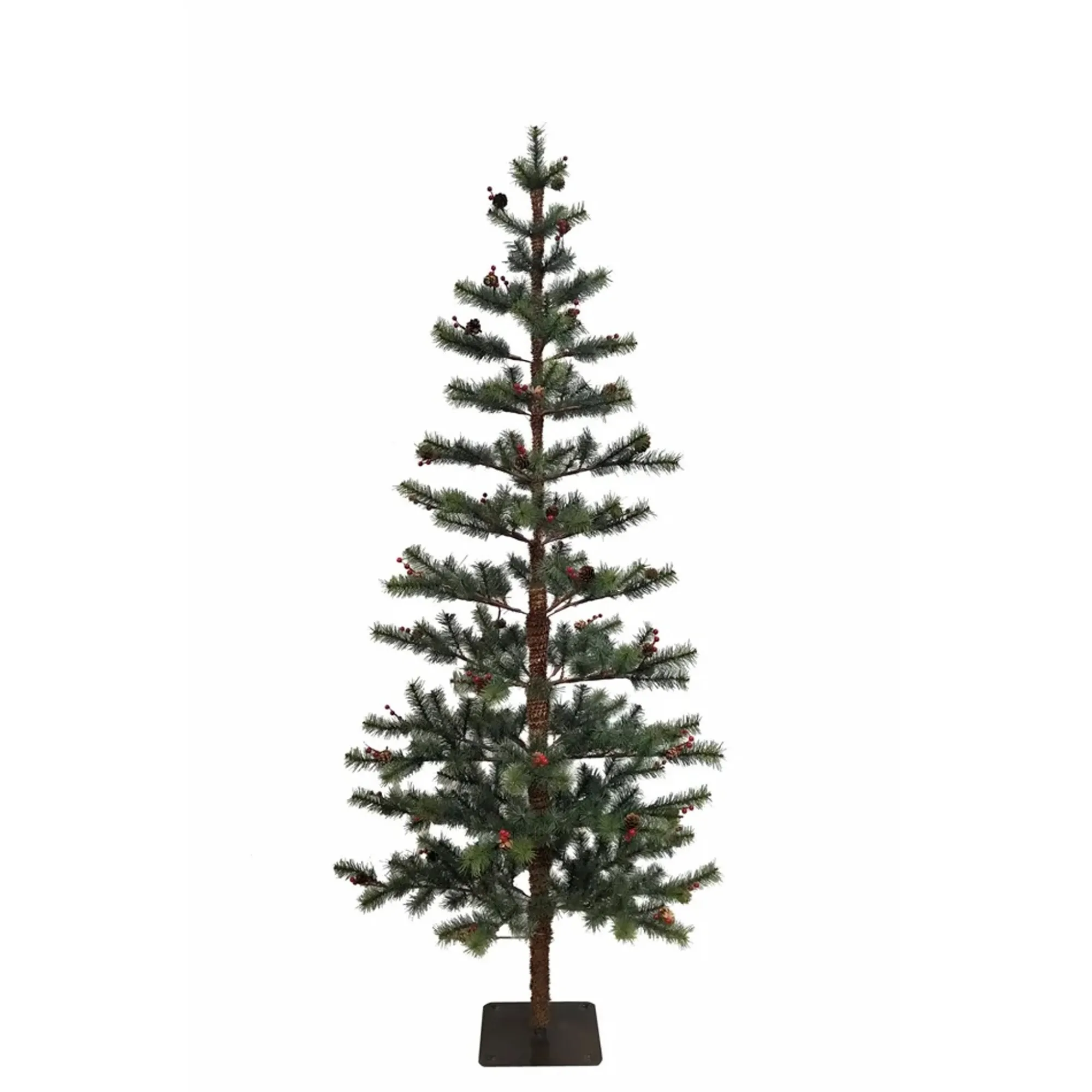 KSA Unlit-5' Pine With Pinecones And Berries Artificial Christmas Tree, Unlit