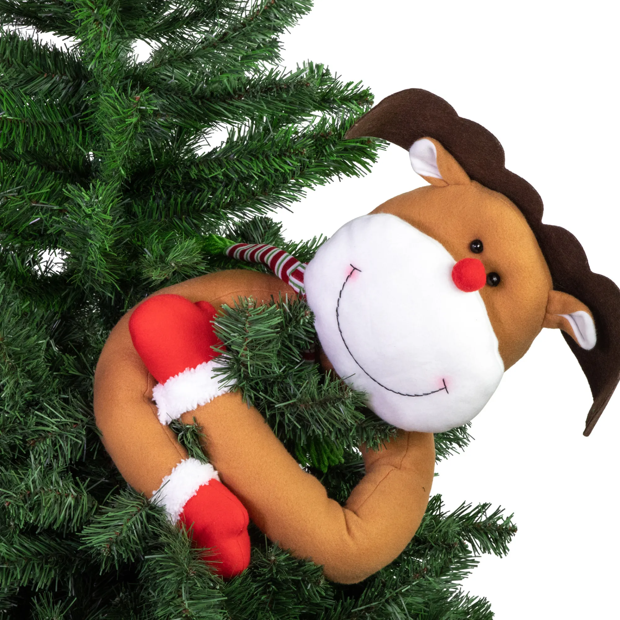 Northlight Stars-26" Plush Reindeer Christmas Tree Topper, Unlit