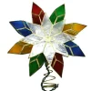 Kurt Adler Finials-8 Point Multi Colored Capiz Star Light Up Christmas Tree Topper Decoration New