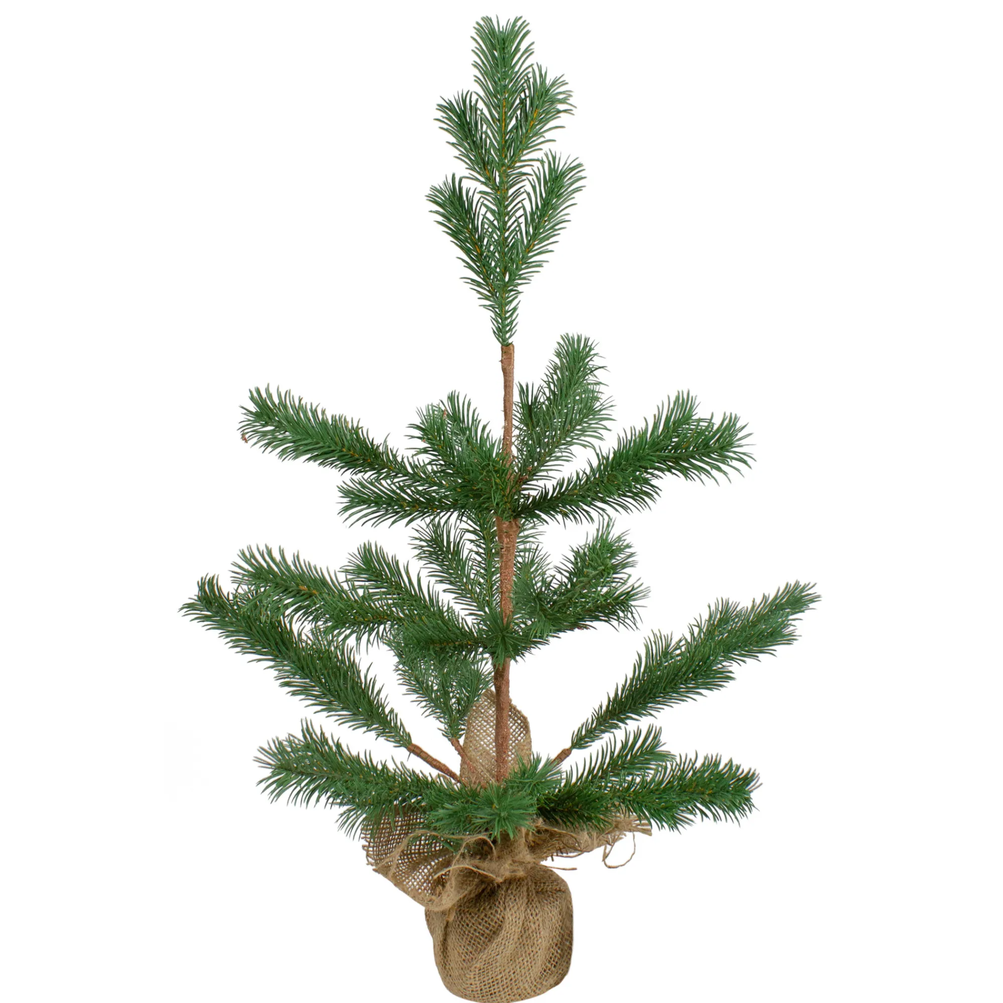 Northlight Unlit-2' Ponderosa Pine Artificial Christmas Tree Jute Base Decoration – Unlit