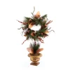 Melrose Topiaries-2.25' Potted Berries Shatterproof Wreath Artificial Christmas Topiary Tree - Unlit