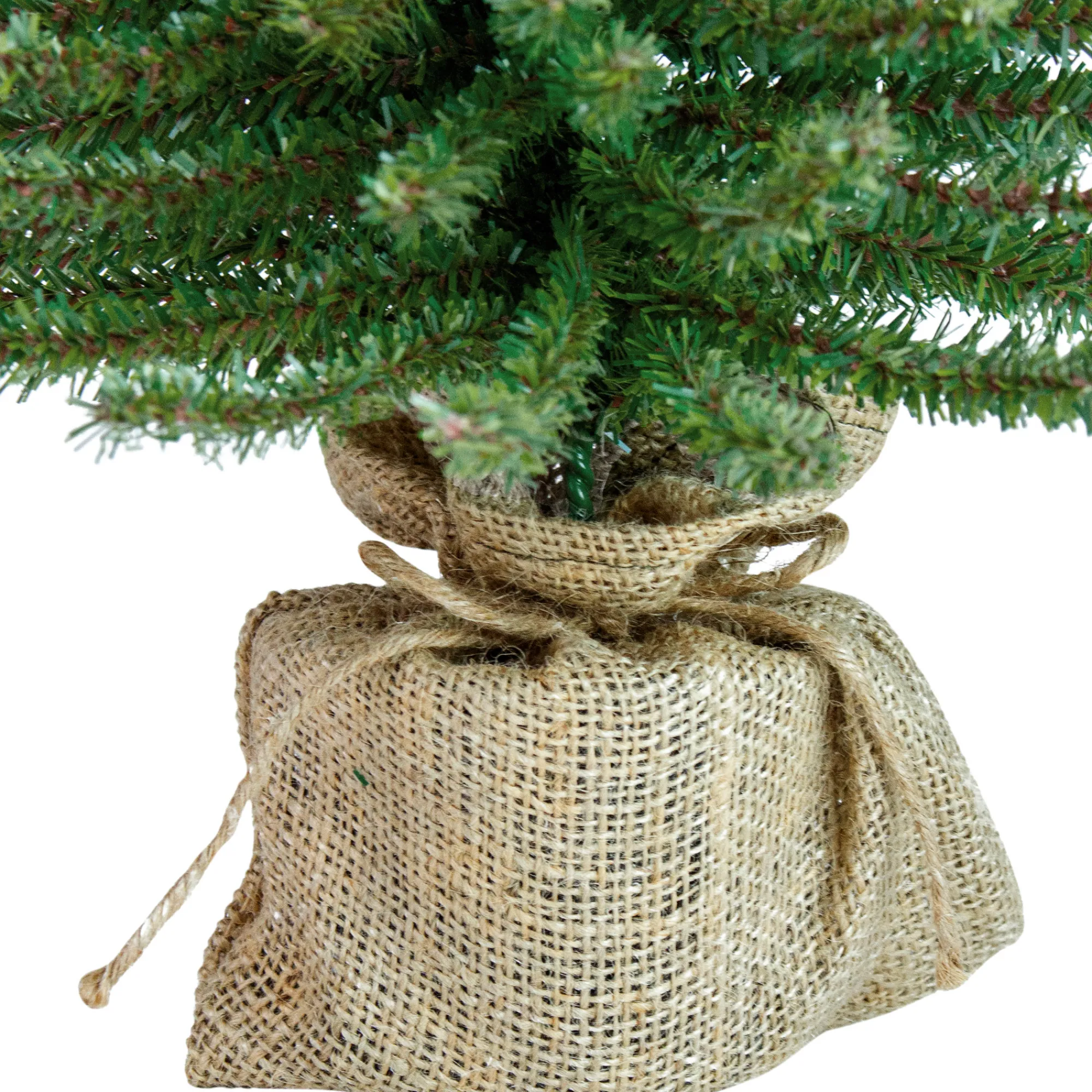 Northlight Unlit-18" Potted Downswept Mini Village Pine Medium Artificial Christmas Tree, Unlit