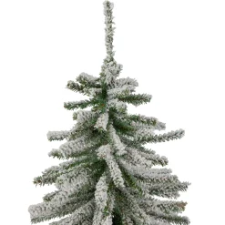 Northlight Unlit-2' Potted Flocked Downswept Mini Village Pine Medium Artificial Christmas Tree - Unlit