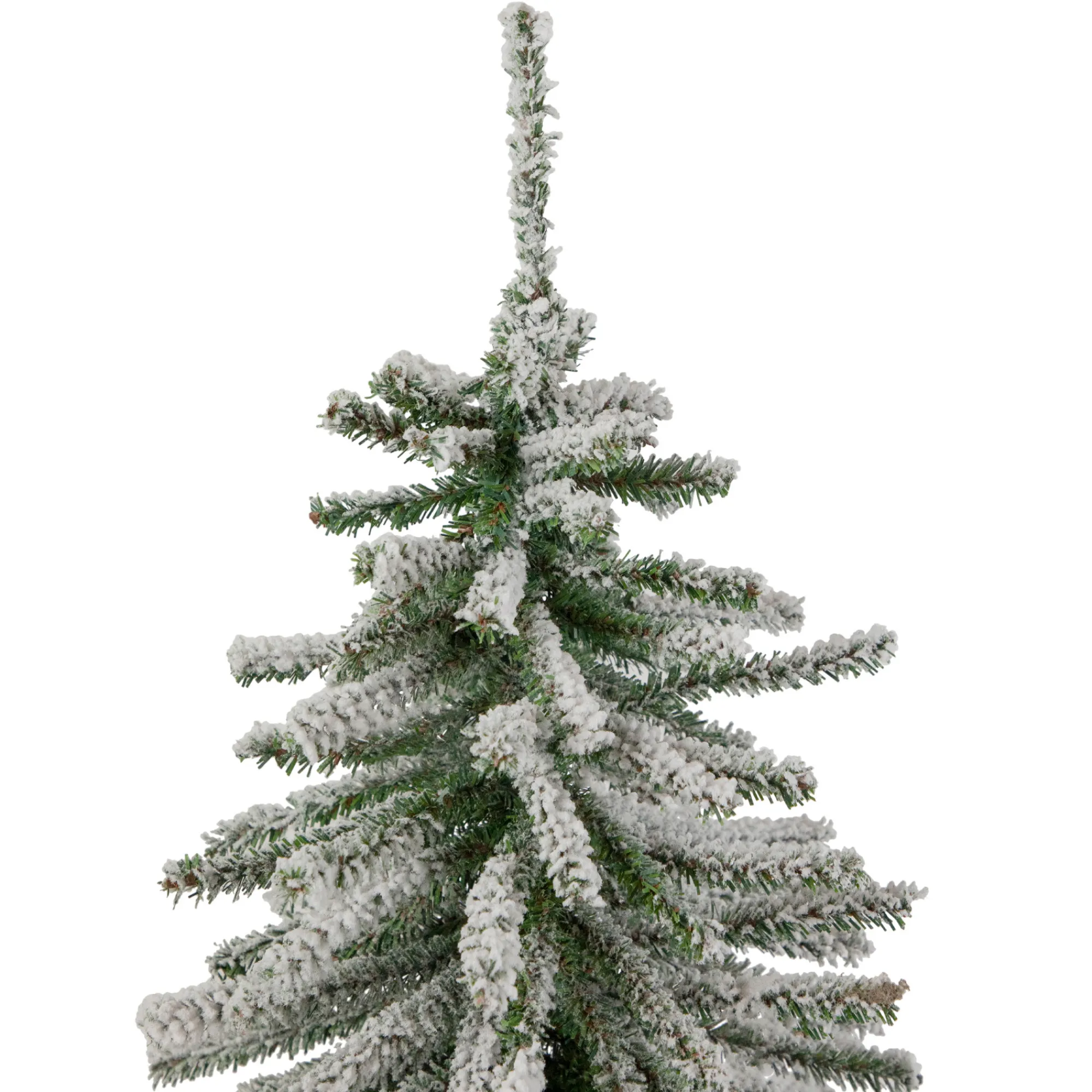 Northlight Unlit-2' Potted Flocked Downswept Mini Village Pine Medium Artificial Christmas Tree - Unlit