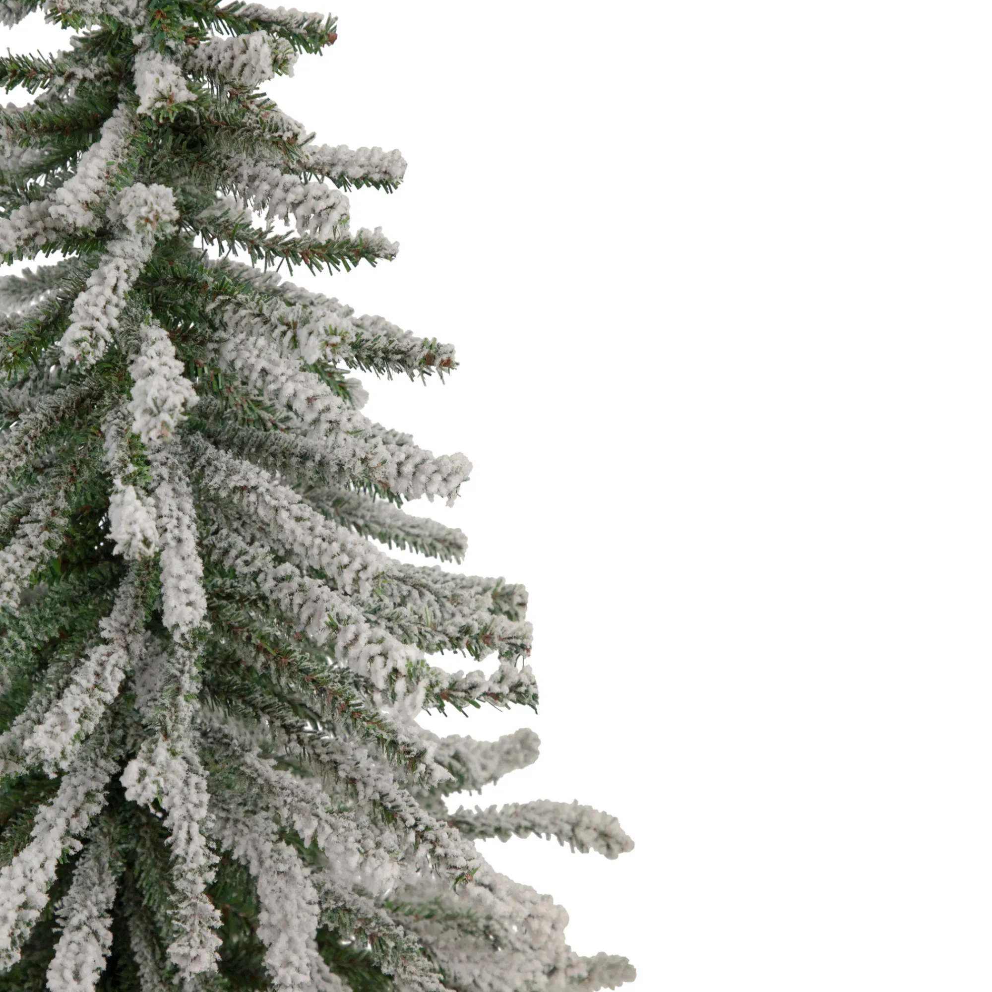 Northlight Unlit-2' Potted Flocked Downswept Mini Village Pine Medium Artificial Christmas Tree - Unlit