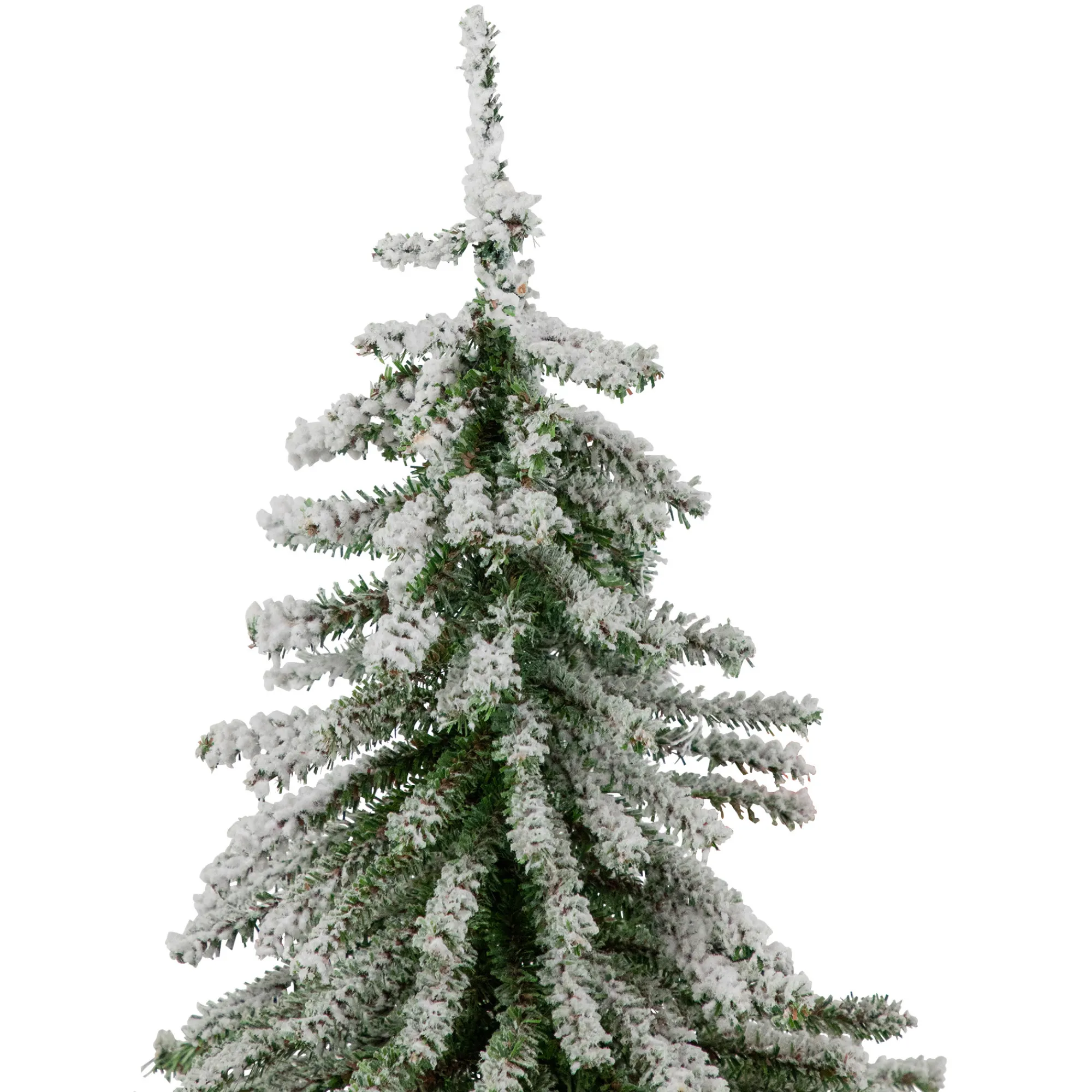 Northlight Unlit-18" Potted Flocked Downswept Mini Village Pine Medium Artificial Christmas Tree - Unlit