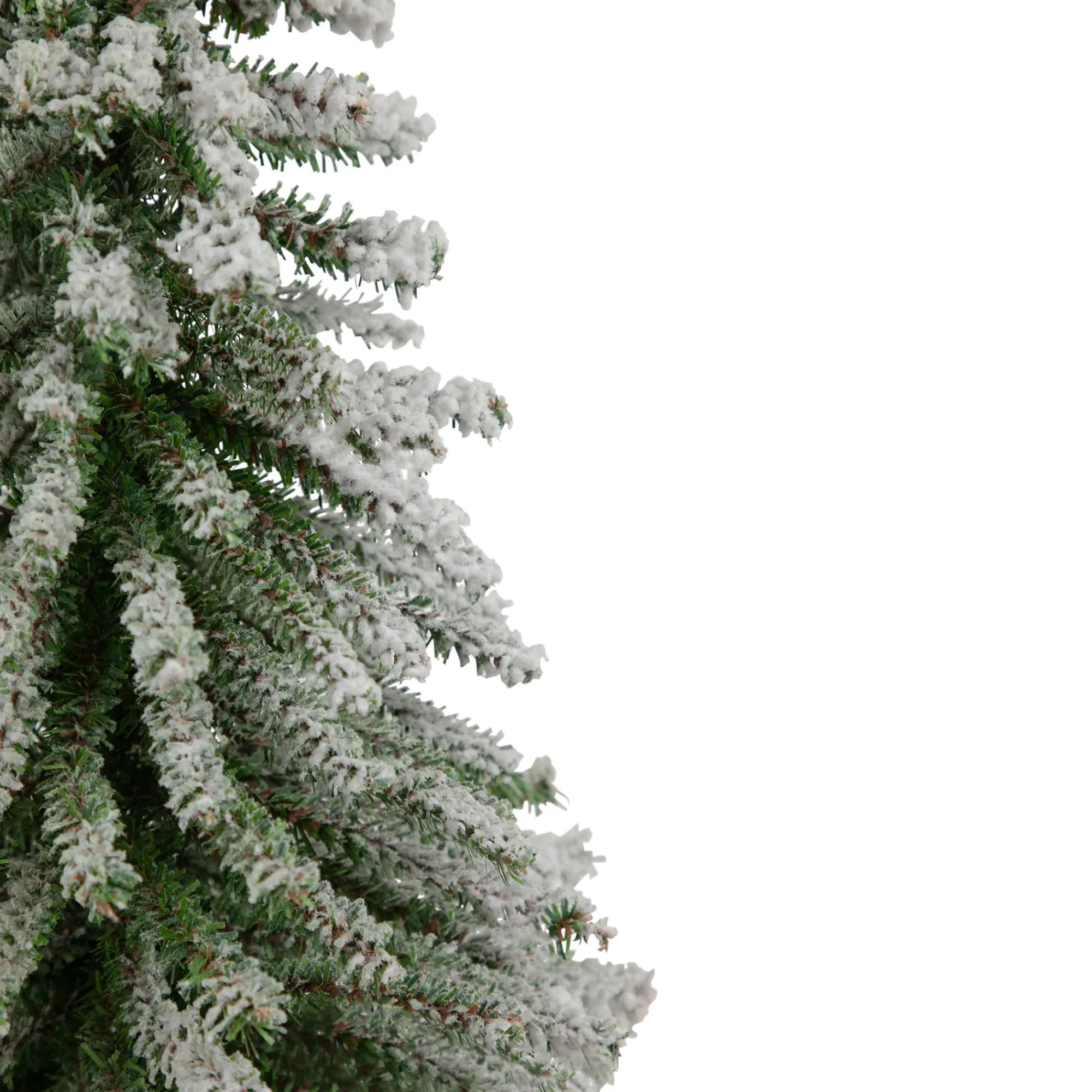 Northlight Unlit-18" Potted Flocked Downswept Mini Village Pine Medium Artificial Christmas Tree - Unlit