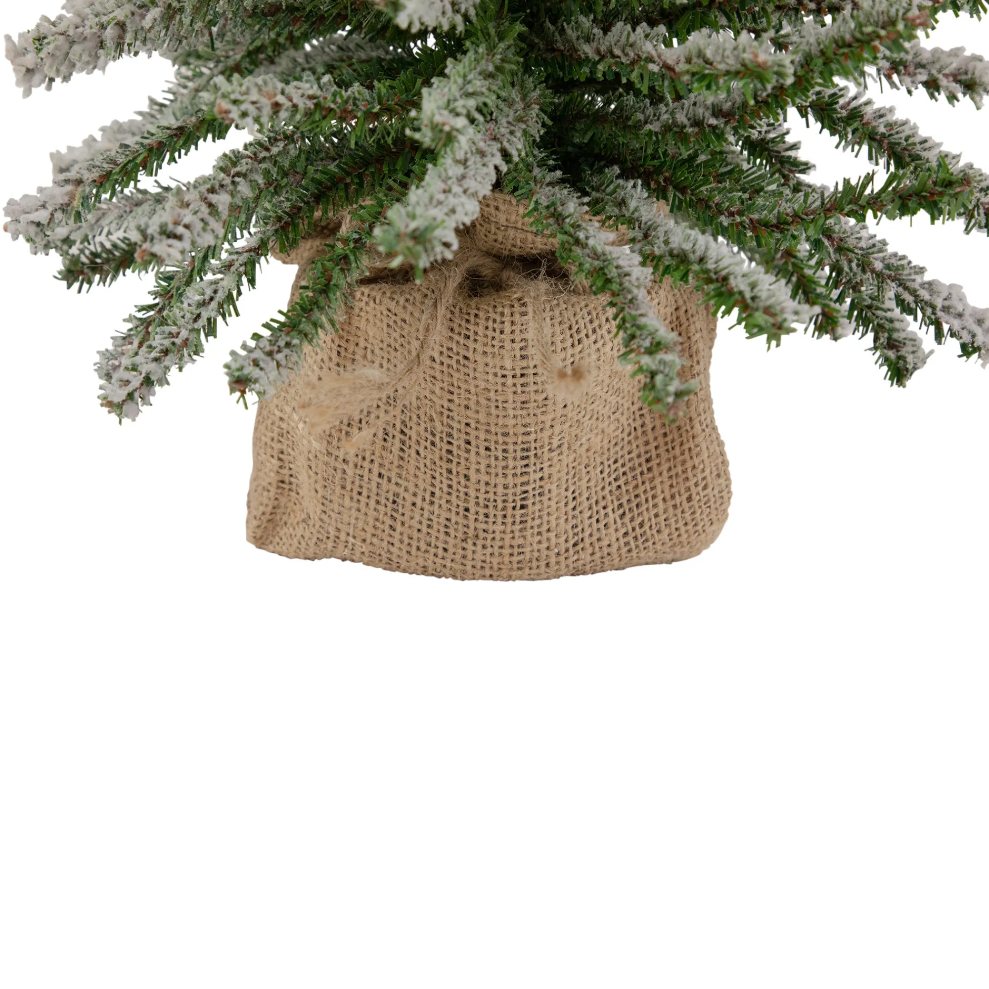 Northlight Unlit-18" Potted Flocked Downswept Mini Village Pine Medium Artificial Christmas Tree - Unlit